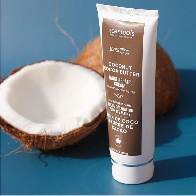 Hand Cream Set of 2, with Shea Butter, Cocoa Butter, Argan & Almond oil, Moisturizing Dry Hands. Coconut Cocoa Butter + Grapefruit Turmeric | 100ml (3.4fl.oz) x 2.