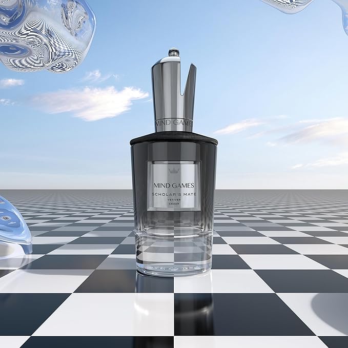 MIND GAMES Scholar's Mate - Luxury Perfume with Notes of Cardamom, Bergamot & Sandalwood - Elegant Extrait de Parfum for Women & Men - Soft & Smooth Perfume - 100 mL/3.4 oz