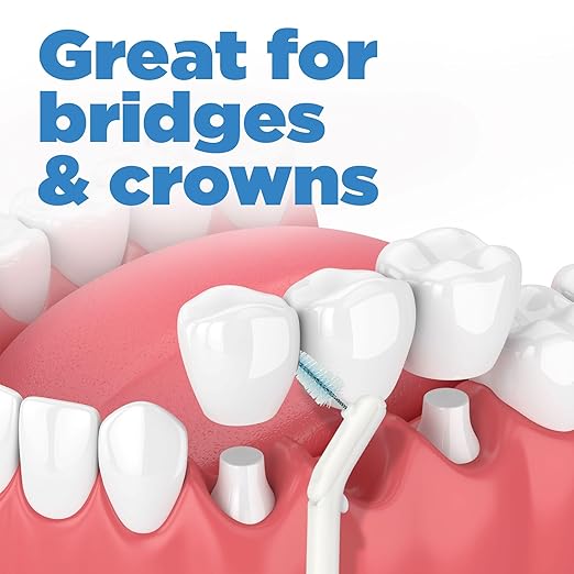 GUM Proxabrush Go-Betweens Refills - Tight - Compatible with GUM Permanent Handle -Reusable Interdental Brushes for Tight Teeth - Soft Bristled Dental Picks, 8 Count (Pack of 6)