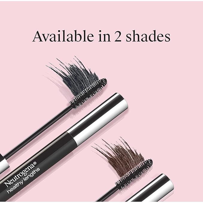 Neutrogena Healthy Lengths Mascara - with Vitamin E & Olive Oil, Lengthening Formula Extends the Look of Your Lashes up to 100% without Clumping, Flaking or Smudging, Carbon Black 0.21 oz