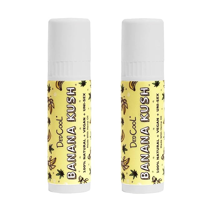 DedCool - Jumbo Vegan Lip Balm Stick | Clean, Non-Toxic Fragrance For All (Banana Kush, 2 Pack)