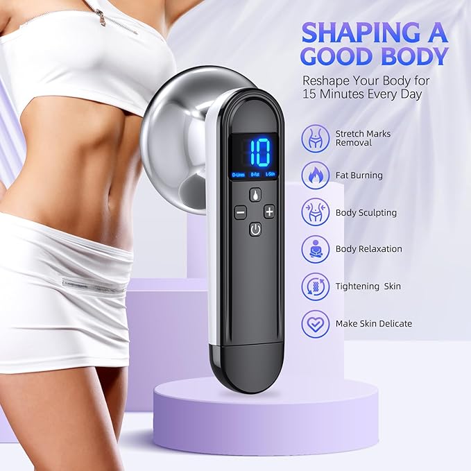Body Sculpting Machine - Professional Handheld Cordless Cellulite Massager - Suitable for Belly, Neck, Legs, Hip, Arms