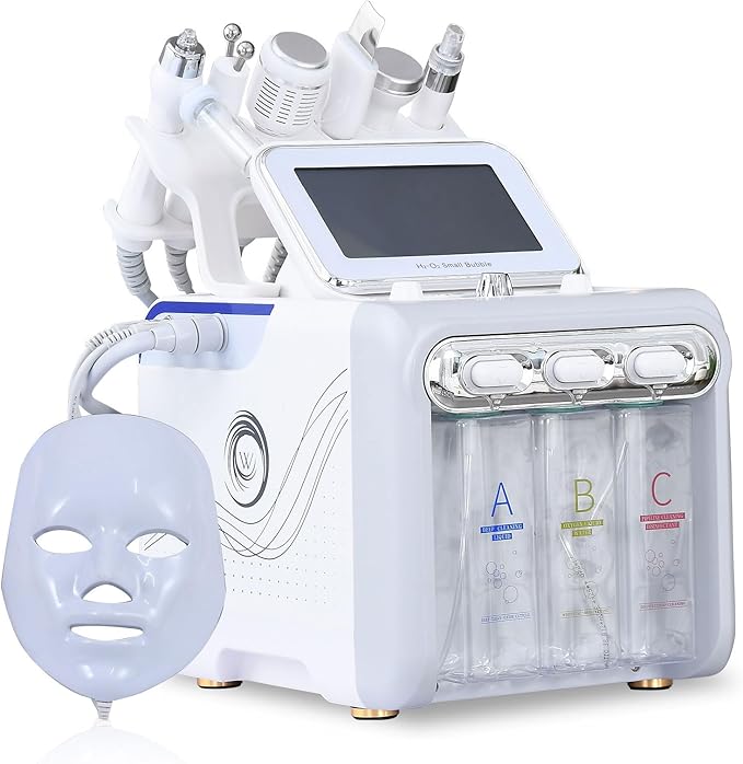 Hydrogen Oxygen 7 in1 Facial Care Machine with Mask Multifunctional Face Skin Care Device Elite