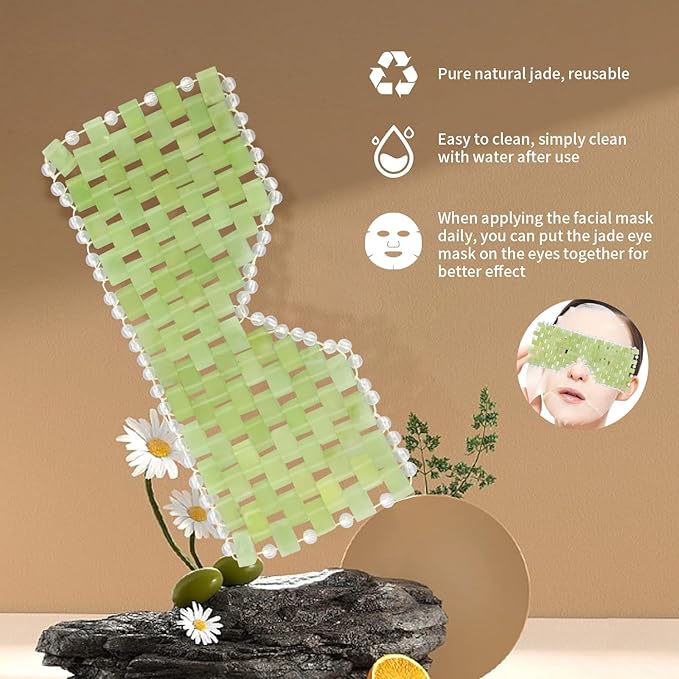 Jade eye mask 2pcs -