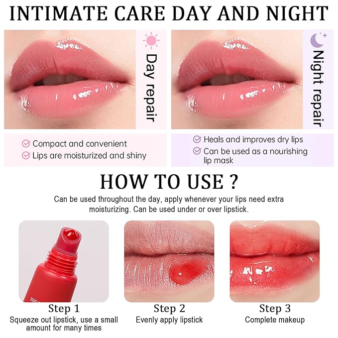 Lip Butter Balm, Day/Night Hydrating Lip Mask, Moisturizing Lip Balm Butter, Ultra-Nourishing Lip Care Moisturizer, Lip Butter Gloss Shine Lip Glow Oil Makeup#3 Brown Sugar