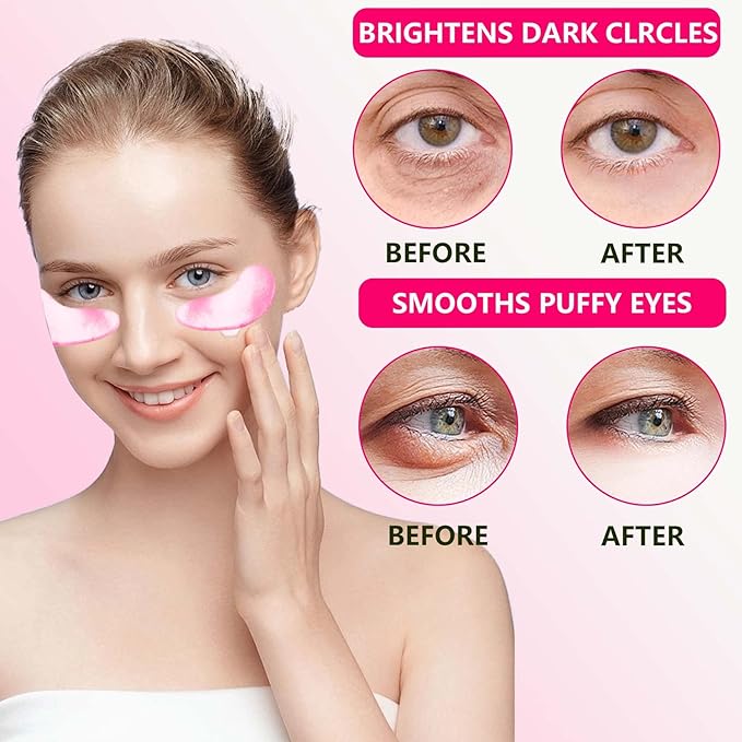 30 Pairs Gold Under Eye Masks,Moisturizing Hydrating Under Eye Patches for Puffy Eyes,Under Eye Treatment for Dark Circles Eye Bags Fine Lines,Eye Skin Care Products for Women & Man