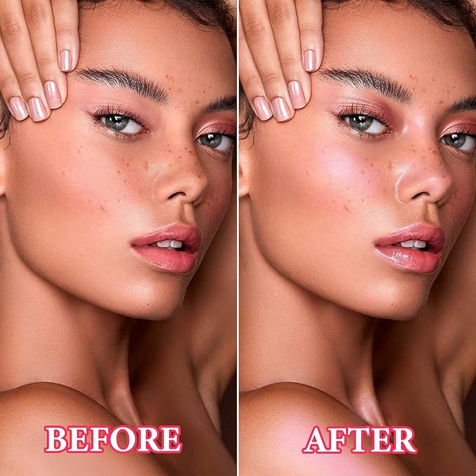 Face Glitter Blush Shimmer Waterproof Highlighter Blusher Powder,Facial