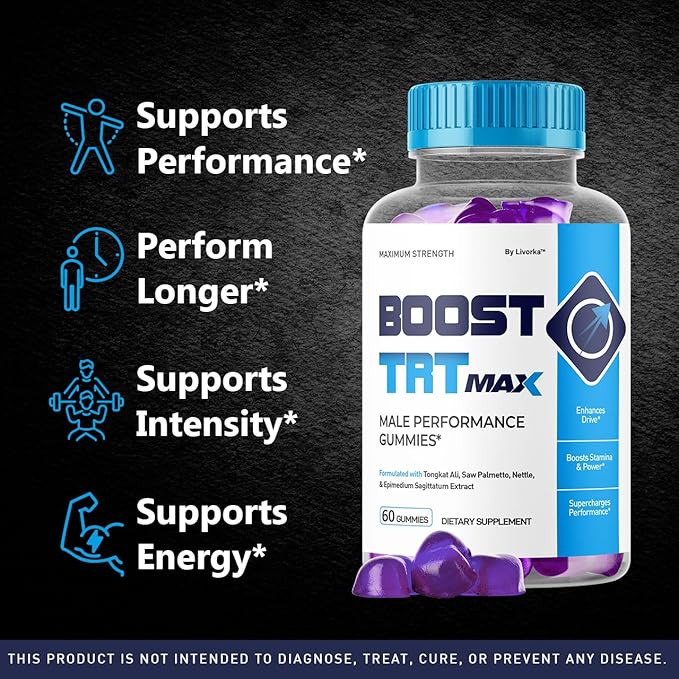 (2 Pack) Boost TRT Max - Official Boost TRT Max Gummies for Men Advanced Natural Formula, BoostTRT Max Male Gummies for Maximum Performance & Support for Overall Wellness, Booster TRT Max for 2 Months