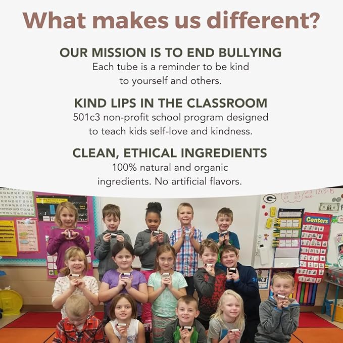 Kind Lips Variety Lip Balm 3-Pack - USDA Organic, Sweet Mint, Georgia Peach, Vanilla Lemon | Gluten-Free, Cruelty-Free