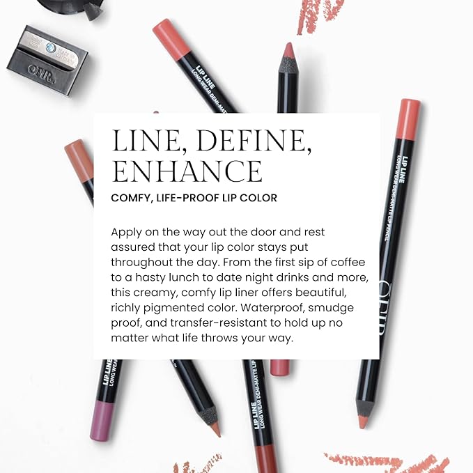 OFIR Longwear Demi-Matte Lip Pencil | Smudge-Proof, Easy Glide, Hydrating, Long-Lasting Color | All That - Deep Brown Lip Liner Pencil | 0.042 OZ