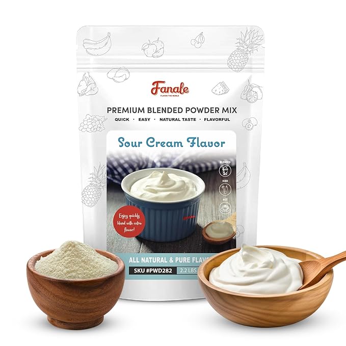 Fanale Premium Sour Cream Mix Bubble Tea Flavoring Powder | Perfect for Baking, Smoothies, Desserts and Drinks | Instant Flavoring Powder for Boba Milk Tea - 2.2 Pounds (Pack of 20)
