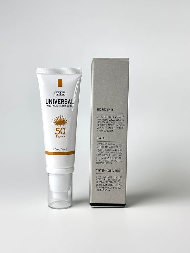 VGO Tinted Sunscreen SPF 50, Hydrating Sun Essence 50ml / 1.7oz - 2 Packs