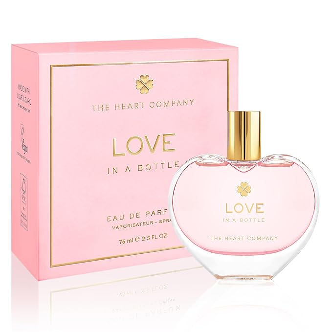 THE HEART COMPANY LOVE in a bottle | Floral & Sweet Perfume for Women | Vegan & Eco-friendly Women's Eau de Parfum | Romantic Fragrance for Her - 75ml - 2.5 fl oz.