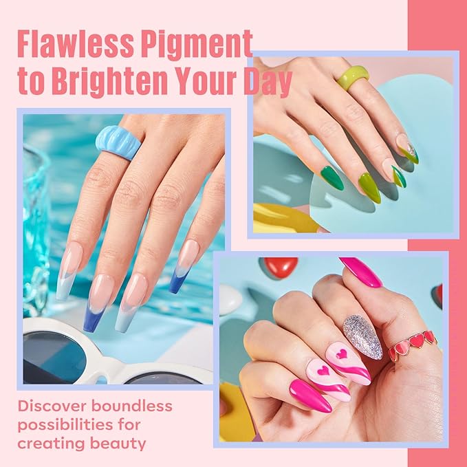 MEFA 35 Pcs Gel Nail Polish Set, 32 Colors All Seasons Collection Gel Nail Polish Blue Red Pink Nail Art Manicure DIY Salon Home Halloween Decoration Beginners Gifts for Women