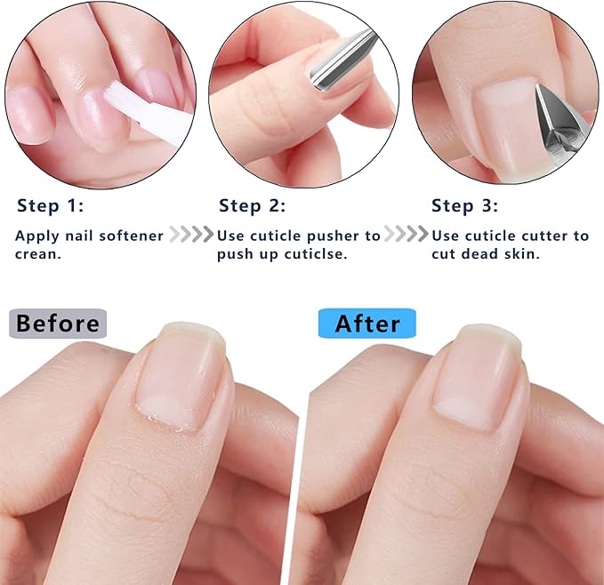 Cuticle trimmer with cuticle pusher