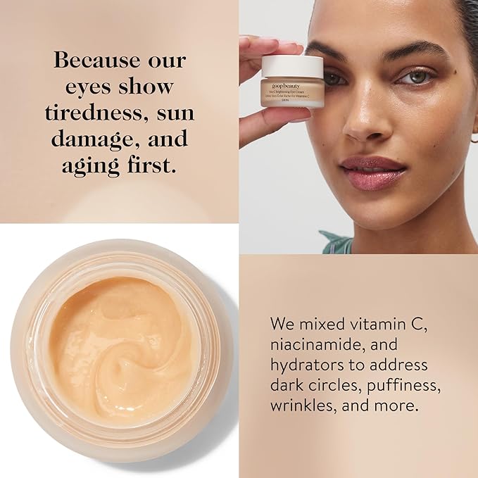 goop Beauty Vitamin C Eye Cream | Color Correcting Cream for Dark Circles | Helps Smooth Wrinkles & Depuff Eyes | 0.5 fl oz