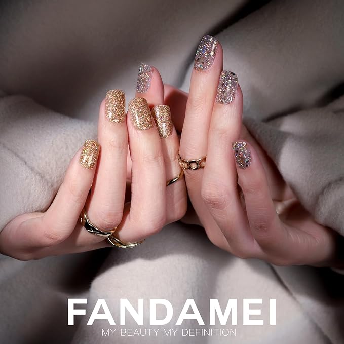 FANDAMEI Press on Nails, 24 Colors 576PCS Press on Nails Short Square Matte Glossy. Glitter Nails Short Round. Natural Fit Lightweight Fake Nails Natural for Nail Art