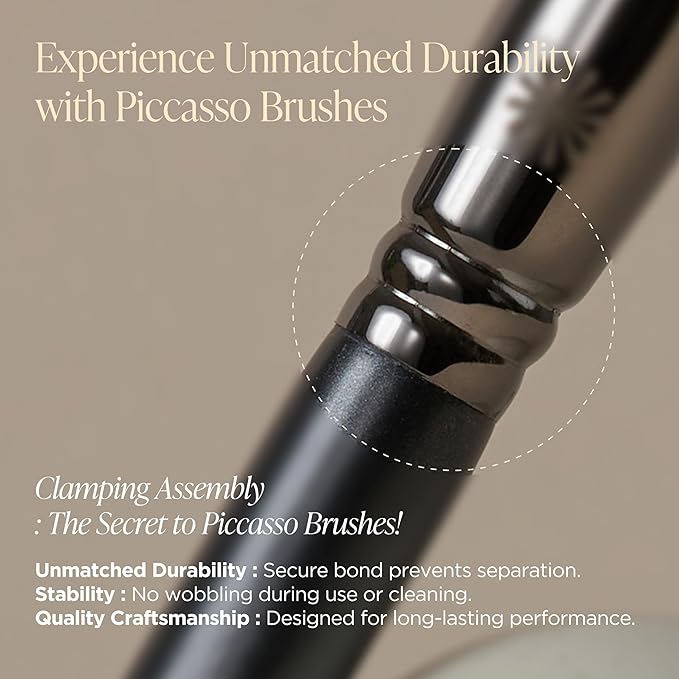 Piccasso 201 Nose Shading Brush – Soft Hair Makeup Brush for Nose Shaper and Face Makeup, Small Angled Brush for Precise Contouring and Blending, Korean Professional Beauty Tool for Daily Use