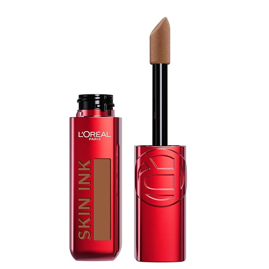 L'Oreal Paris Infallible Skin Ink 2-in-1 Foundation Concealer Hybrid Face Makeup, up to 48HR Transfer-Resistant with Buildable Light to Full Coverage, 430 Deep Cool