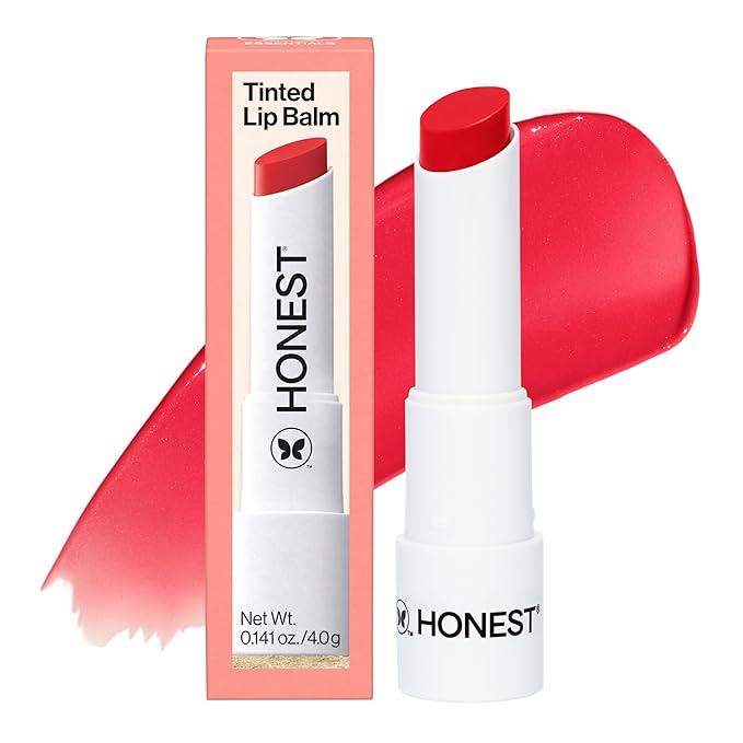 Honest Beauty Tinted Lip Balm | Antioxidant-rich Acai Extracts + Avocado Oil | EWG Certified, Vegan, Cruelty Free | Blood Orange