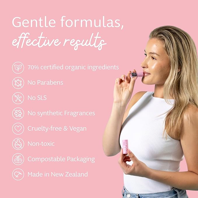 Slo | Natural Lip Balm - All Natural Ingredients, Vegan & Cruelty Free, Hydrating & Soothing, Plastic Free, Paper Packaging | Raspberry + Rosehip | 3 Pack (3 x 0.28oz/8g)