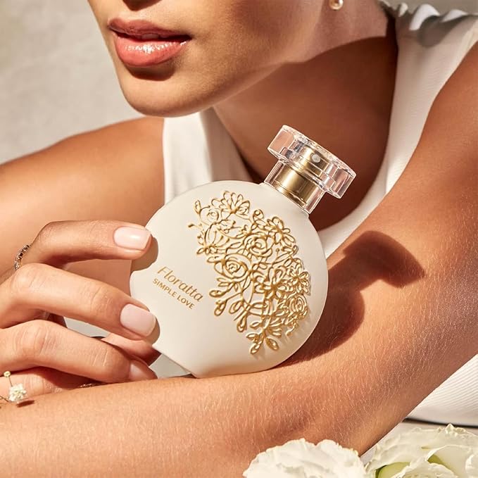 O Boticário Floratta Simple Love Eau de Toilette, Long-Lasting Floral Fragrance Perfume for Women, 2.5 Ounce
