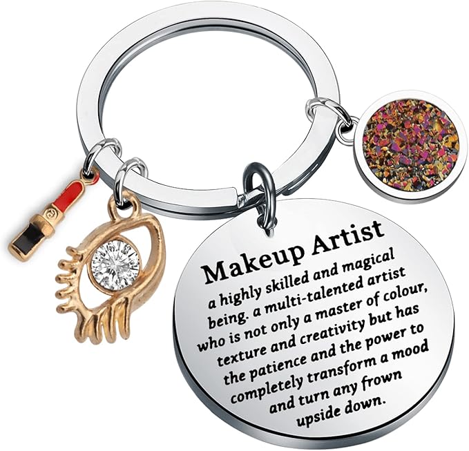 Makeup Artist Keychain Esthetician Gift Beauty Salon Jewelry
