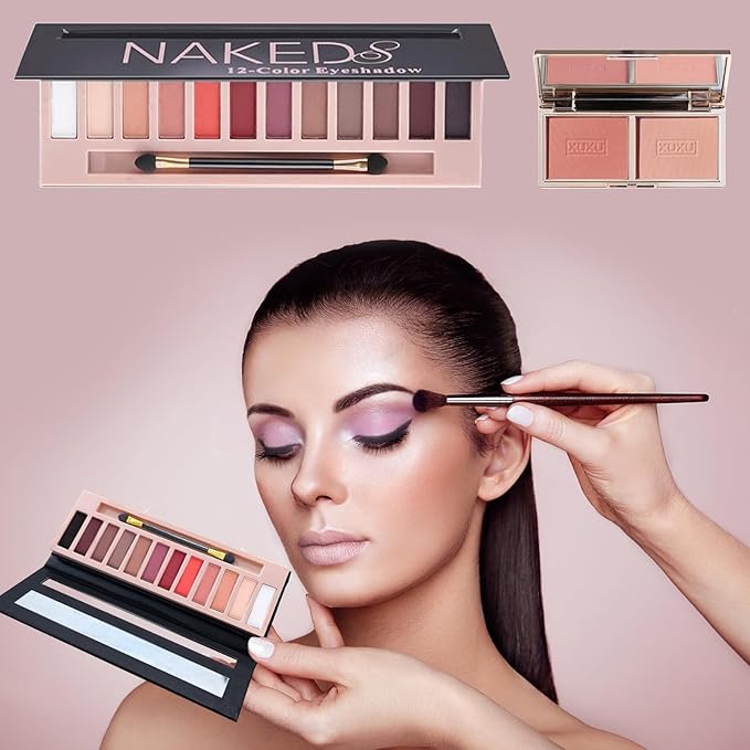 Makeup Kit - Makeup Set for Women - Full Kit Make Up Kits for Girls, Teens, Beginners, with Cosmetic Bag for Travel，Commute，Working