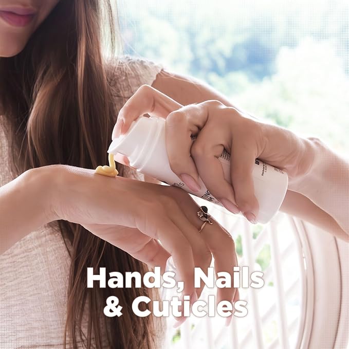 Moisturizing Hand Cream for Dry, Cracked Hands, Nails and Cuticles - 3.4 fl. oz. - Anti-Aging Skin Moisturizer with Vitamin E, Shea Butter, and Ceramides