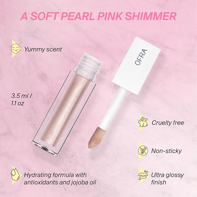 Ofra Lip Gloss - Myth | Non Sticky, Ultra-Glossy Lip Gloss | Long Lasting Formula for a Smooth, Hydrated Finish | 3.5ml/1.1oz