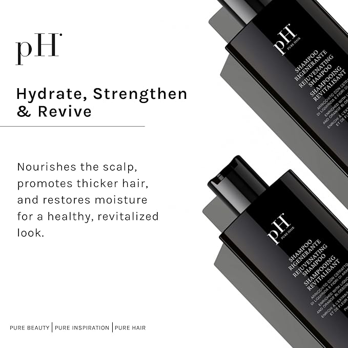 pH PURE HAIR Rejuvenating Hair Growth Shampoo for Thinning & Loss Treatment - Natural Sulfate-Free Shampoo Formula with Licorice & Orange Blossom Extracts - 8.45 oz