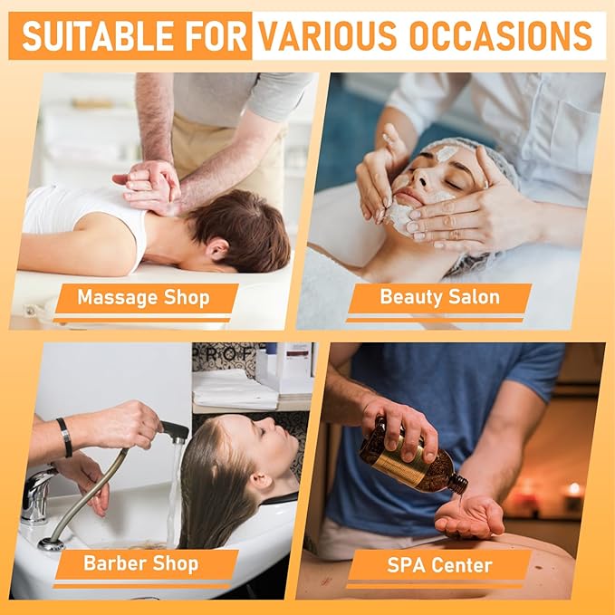 Japanese Head Spa Equipment, Moxibustion Moxa Shampoo Bed, Head/Feet/Back Massage Therapy Table, with Foot Bath Basin, Bianstone Magnetic Therapy, for Spa Beauty Salon Barber (D)