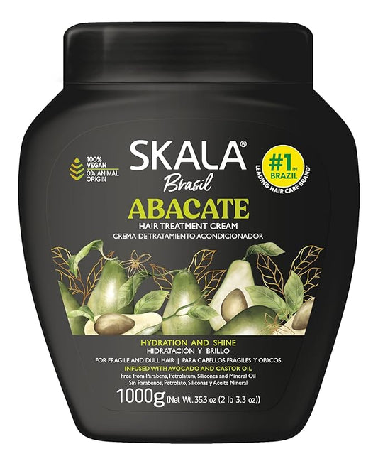 SKALA Avocado Hair Cream Hair Treatment Conditioning (1000g) - Imported from Brazil