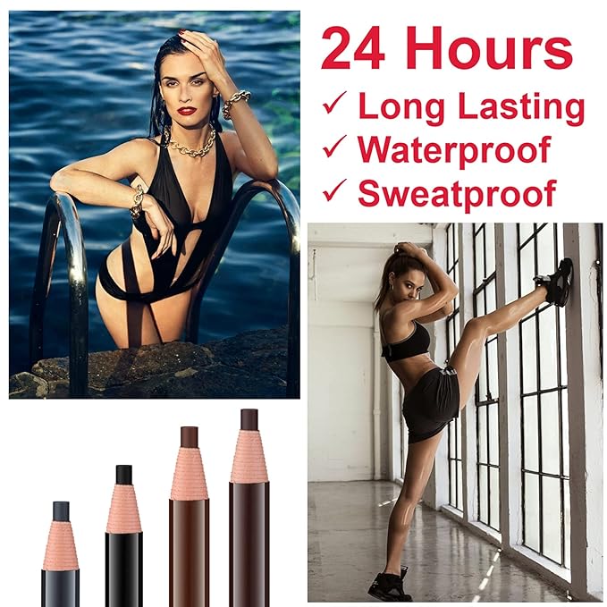 AWCCXMYM 5 Pcs Gray Eyebrow Pencils for Women with Sharpener Waterproof and Sweat-Proof Eyebrow Pen Long-Lasting Eyeliner Pencil Create a Natural Eye Brow Makeup