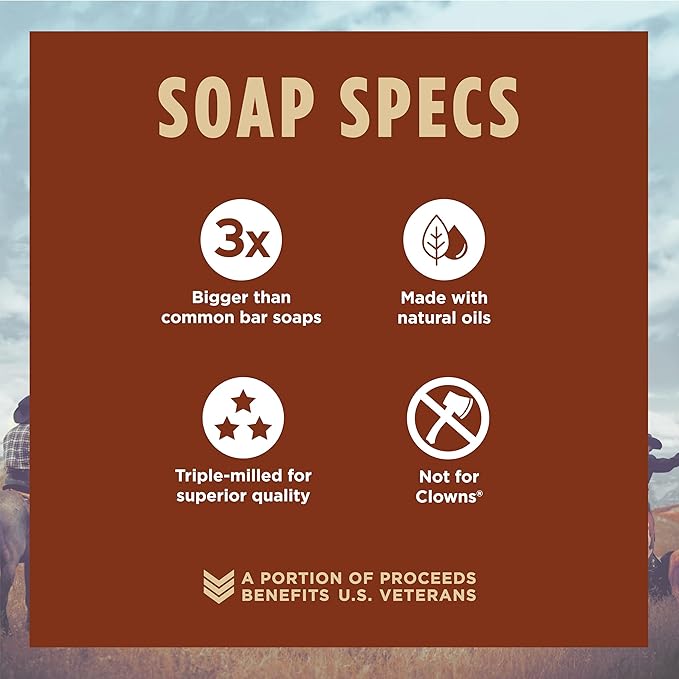 Duke Cannon Supply Co. Big Brick of Soap Bar for Men Leaf + Leather (Amber & Woodsy Scent) Multi-Pack - Superior Grade, Extra Large, Masculine Scents, All Skin Types, Paraben-Free, 10 oz (3 Pack)