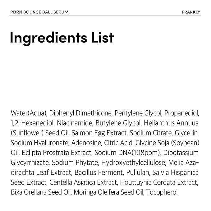 FRANKLY Salmon PDRN Bounce Ball Serum – Skin Repair PDRN Salmon DNA Serum for Post Microneedling Recovery, Redness & Damaged Skin | Glass Skin Korean Skincare | Lightweight, Non Sticky | 1.01 fl oz