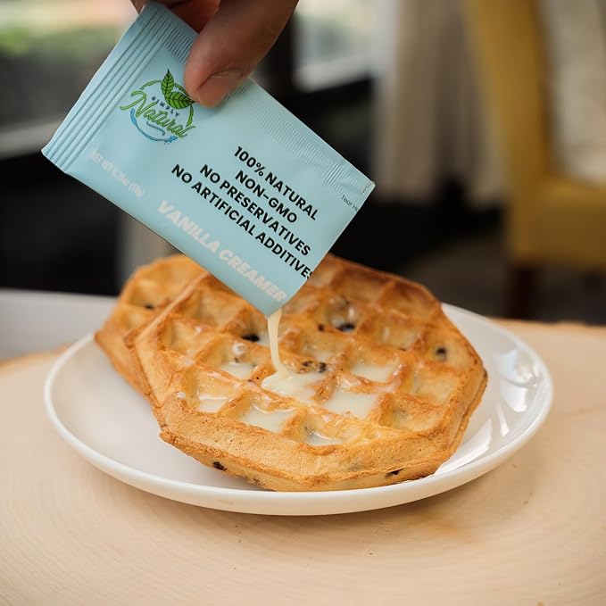 Simply Natural Sweetened Condensed Milk Creamer Single-Serve 9 grams sachet, All Natural Coffee/Tea Creamer (70 sachets bag, Milk Flavor)