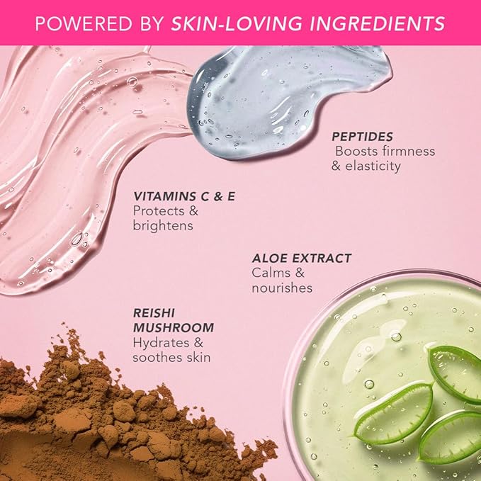 Doll 10 Peptide Bounce Balm Foundation™ – Hydrating, Age-Defying Foundation for Older Women, All Skin Types – Vegan, Clean, Natural, Medium Buildable Coverage, Blurs Fine Lines - [Tan]