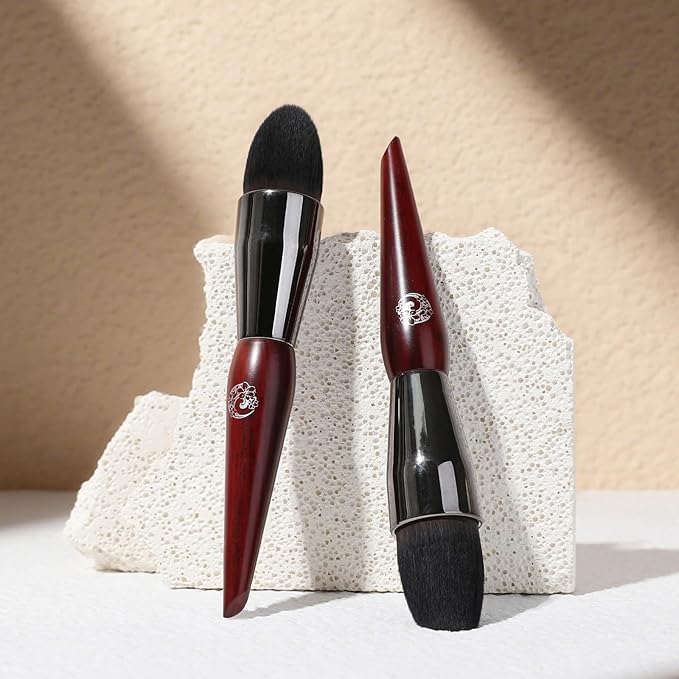 ENERGY Concealer Brush,Tapered Kabuki Foundation Makeup Brush for Under Eye Concealing Blending Liquid Cream Setting Powder Make Up for Full Coverage Cosmetic Applicator Soft Dense Makeup Tool