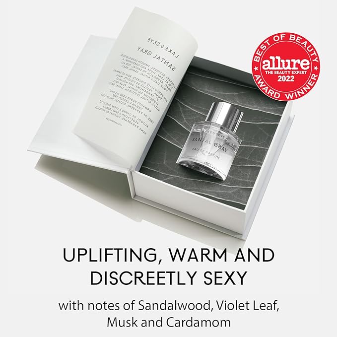 Lake & Skye Santal Gray Eau de Parfum, Long Lasting Fragrance, 1.7 fl oz (50 ml) - Woody Scent