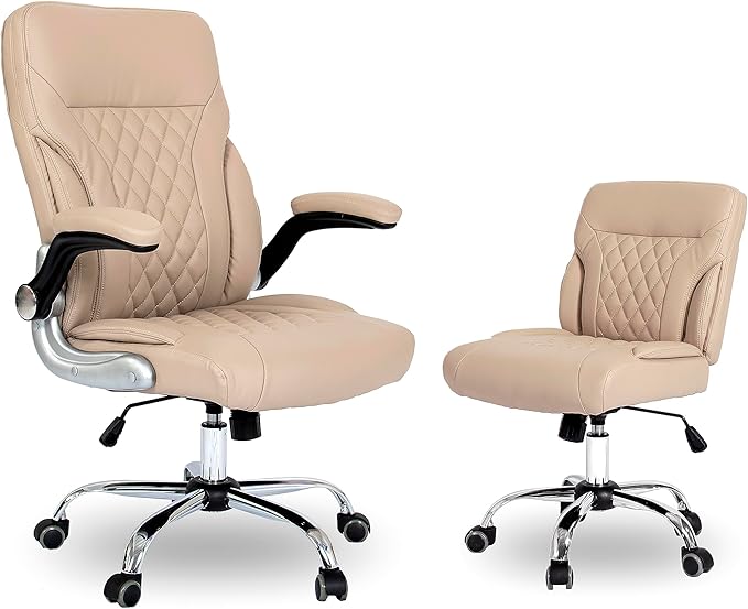 T-Spa Manicure Chair Eco-2 for Professional Beauty Salon Nail Shop Spa (Khaki, Combo Customer and Technician Chairs)