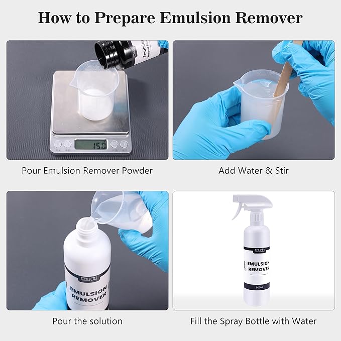 Caydo Screen Printing Emulsion Remover Kit Includes Silk Screen Photopolymer Emulsion Stencil Remover (Mix - 2000oz) - Screen Printing Supplies
