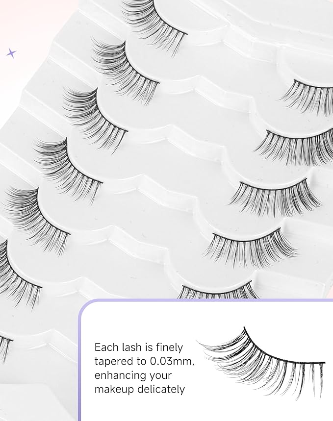 Half Lashes Natural Look 3/4 Lashes Wispy Corner Lashes End Half Eyelashes Half-04