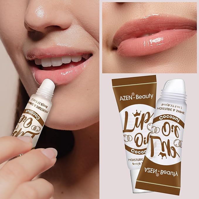 AZEN 60 Pack Lip Gloss Set, Clear Lip Gloss Bulk, Lip Oil for Dry Cracked Lips Moisturizing Hydrating Nourishing with Vitamin E