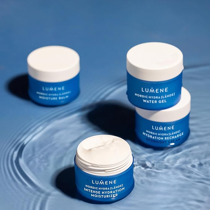 Lumene Nordic Hydra [Lahde] Intense Hydration Moisturizer - Lightweight Plumping Face Cream for Dry Skin - Enriched with Arctic Spring Water + Hyaluronic Acid for Instant Moisture (1.7 oz)