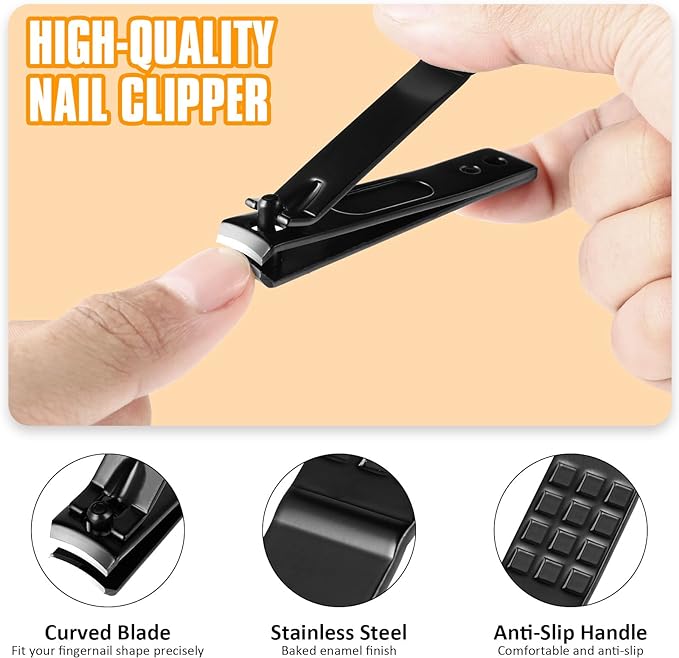 Yougai Tweezers Set,9 Pcs Professional Stainless Steel Tweezer Kit-Great Precision Tweezers for Daily Beauty Tools with Leather Travel Case as Stocking Stuffers Gifts