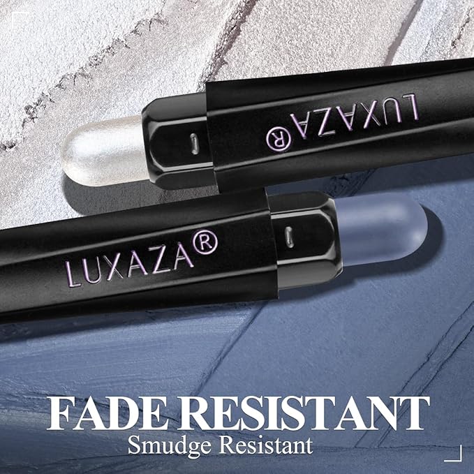 Blue Eyeshadow Stick Makeup 6PCS Set, Metallic Shimmer Matte Cream Eye Shadow Palette Eyeliner Brightener Pencil Crayon - Mermaidcore