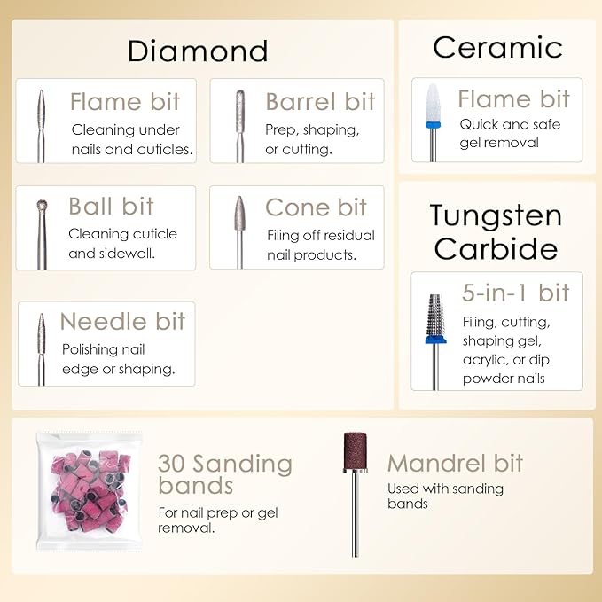 Delanie professional electric nail drill