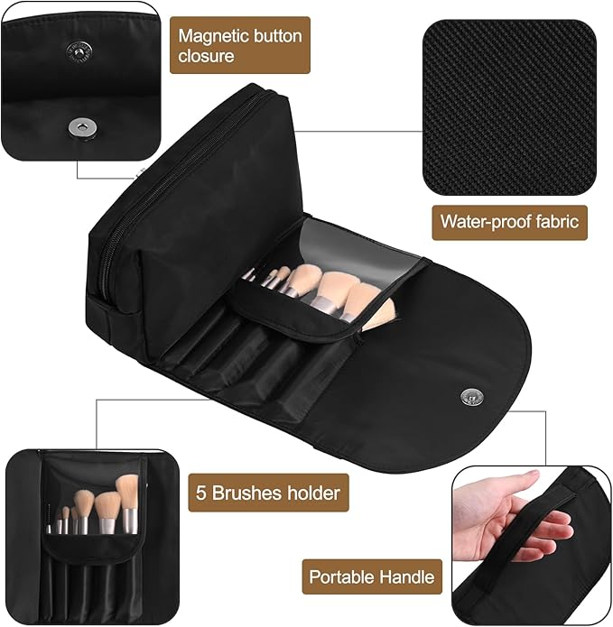 Ofak travel makeup bag with
