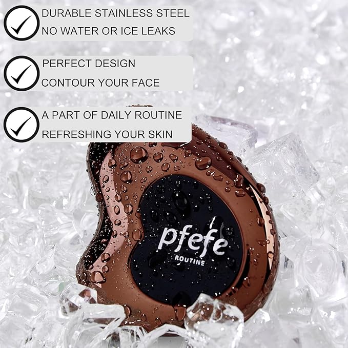 pfefe Stainless Steel Cryo Gua Sha - Gua Sha Facial Beauty Tools - Metal Skin Care Gua Sha for Body SPA Face Neck Eye